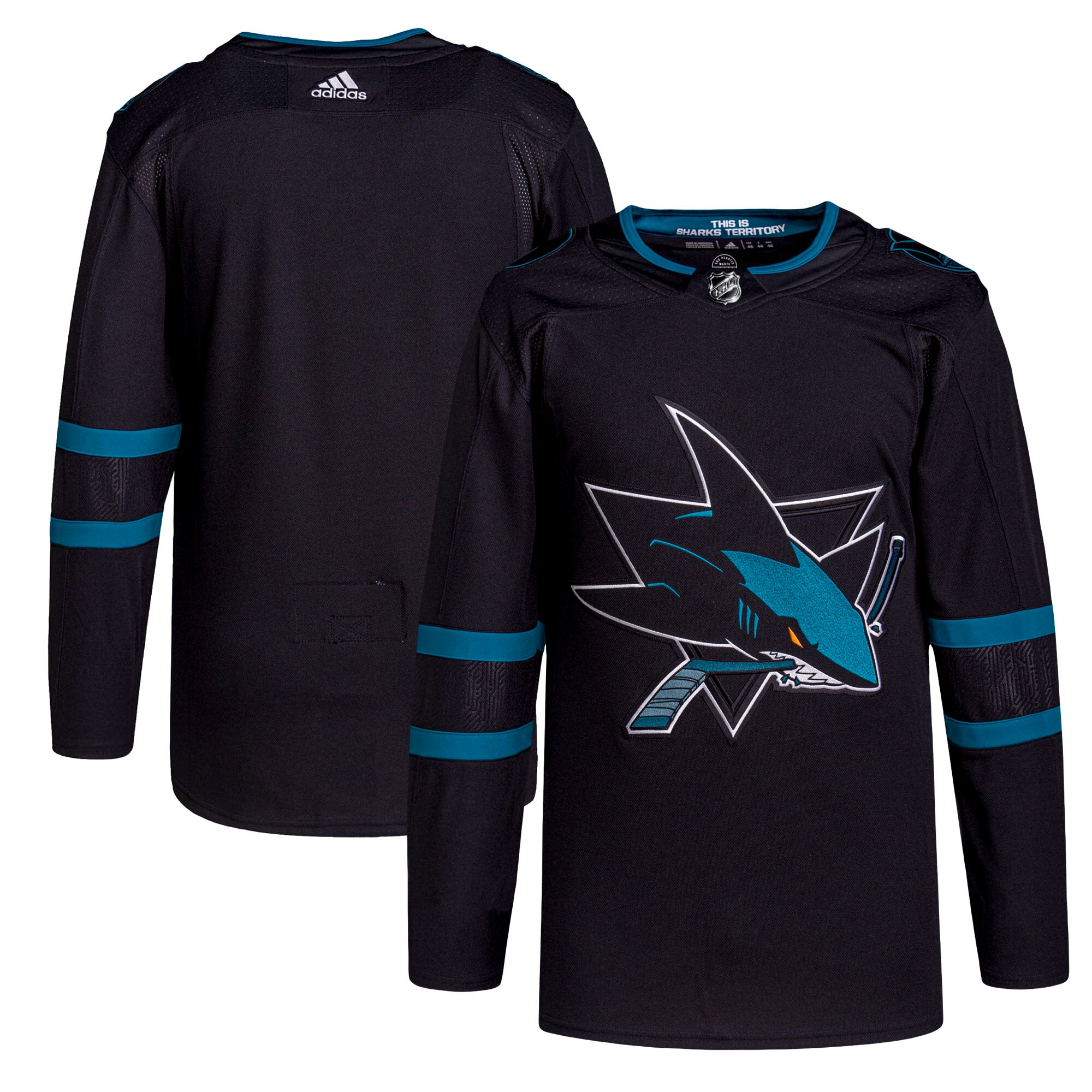 Men's San Jose Sharks adidas Black Alternate Primegreen Authentic Pro Jersey