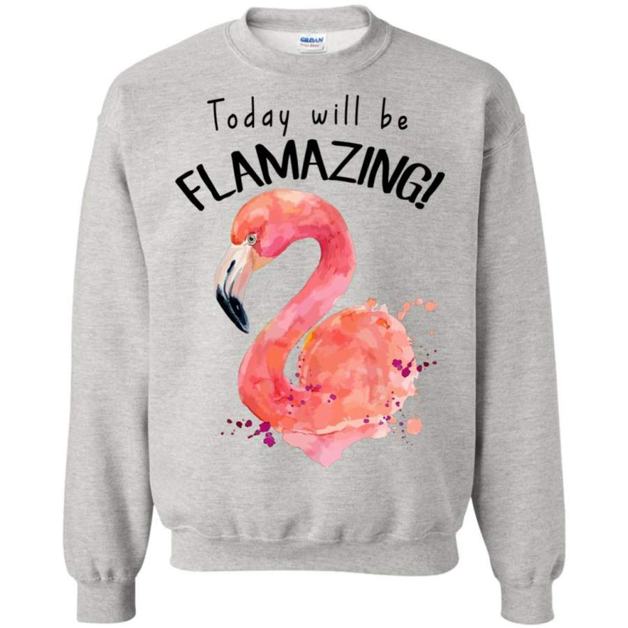 AGR Flamingo Today Will Be Flamazing Shirt Sweatshirt