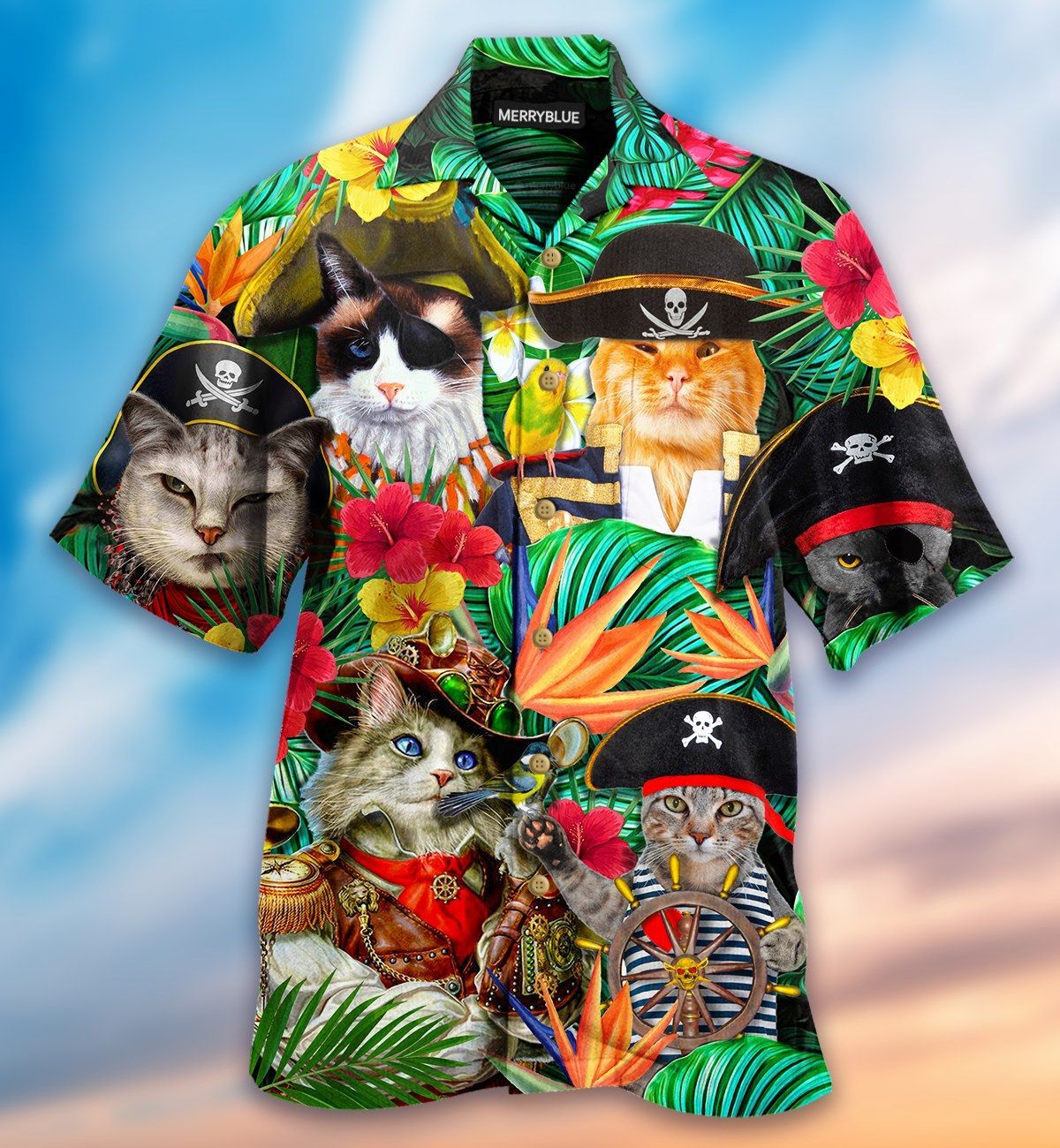 Pirate Life For Me Cats Unisex Hawaii Shirt Ha69240