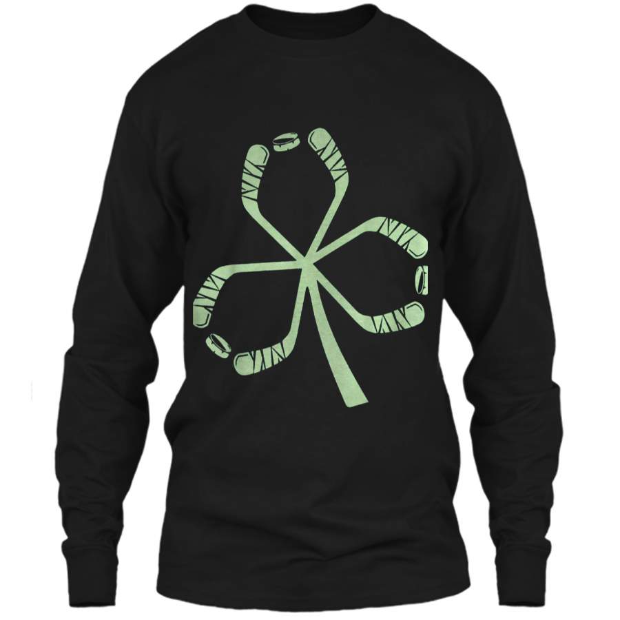HOCKEY PATRICK'S DAY Shamrock Hockey  LS Ultra Cotton Tshirt