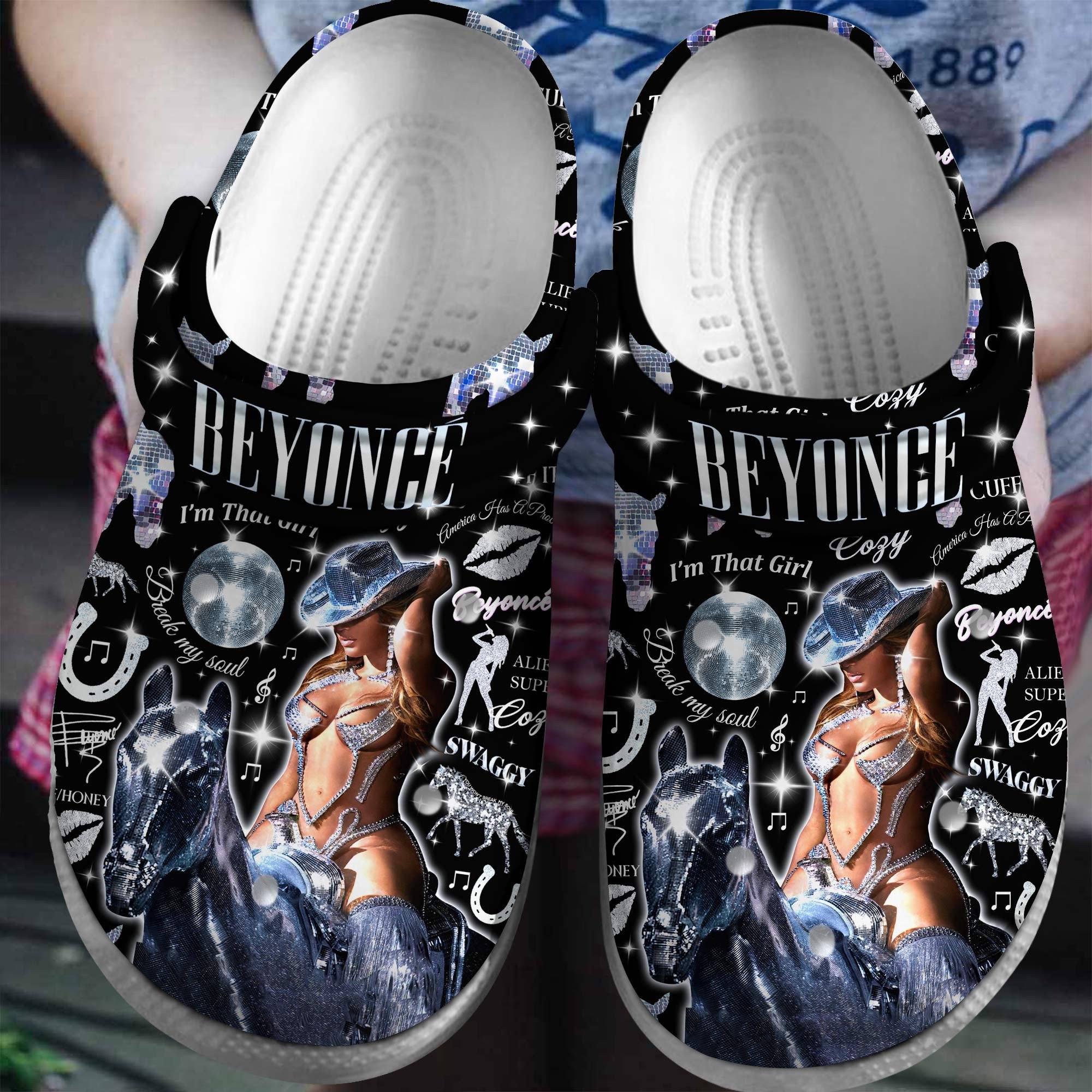 Beyonce Singer Music Crocs Crocband Clogs Shoes Comfortable For Men Women and Kids 2