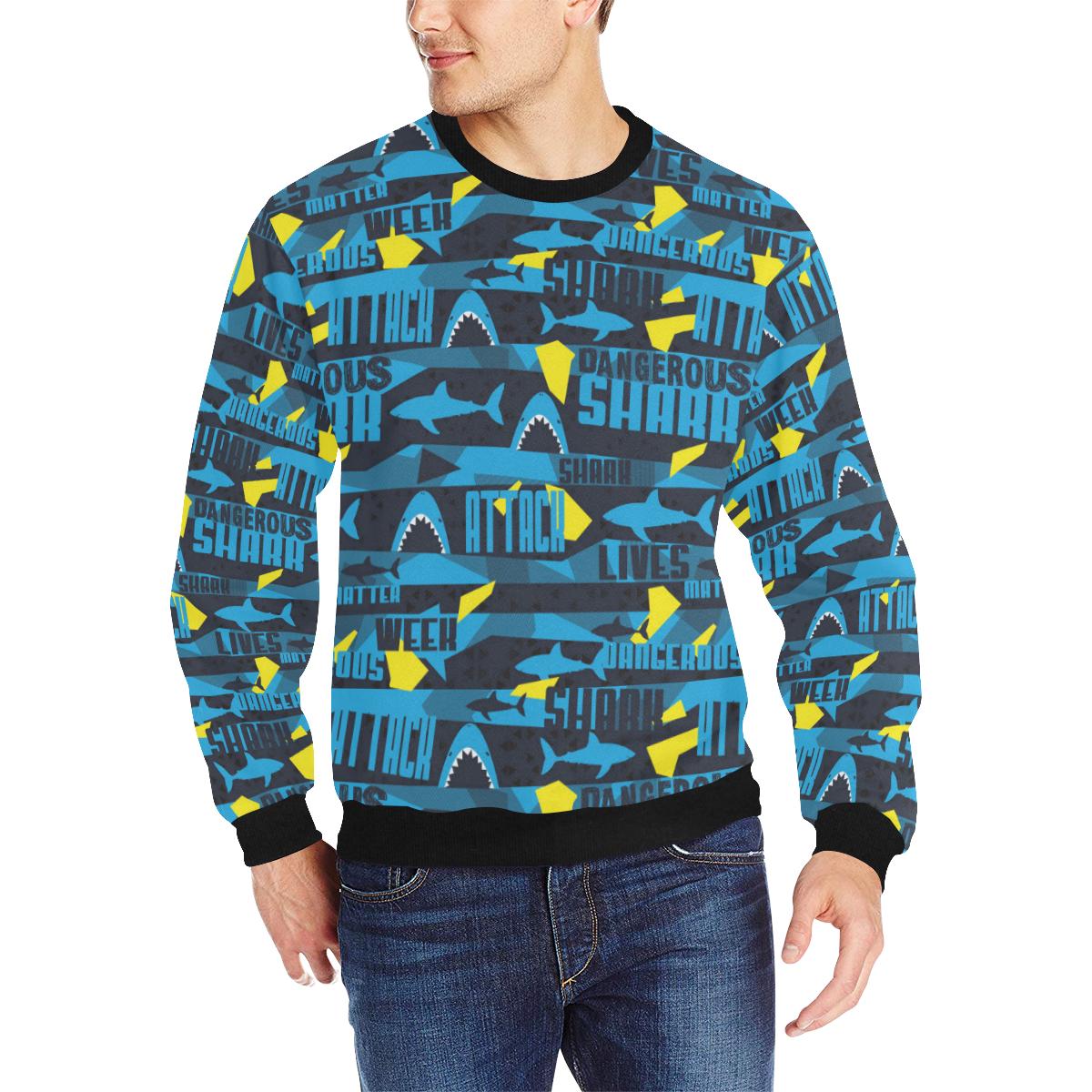 Shark dangerous Men’s Crew Neck Sweatshirt