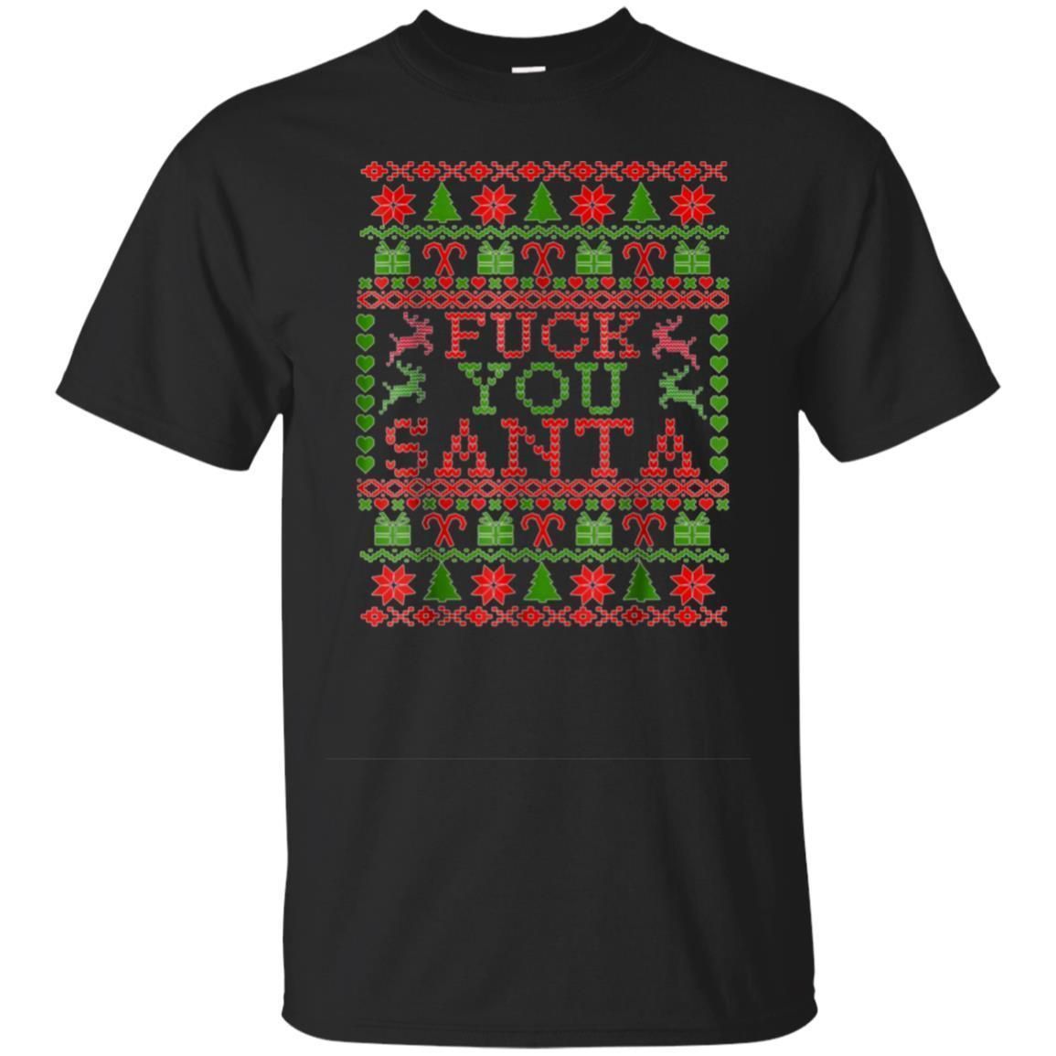 Check out this awesome Fuck You Santa Swear Word Ugly Christmas Sweater Shirt