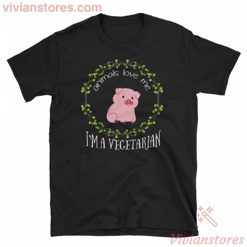 Pig animals love me I’m a Vegetarian T-Shirt