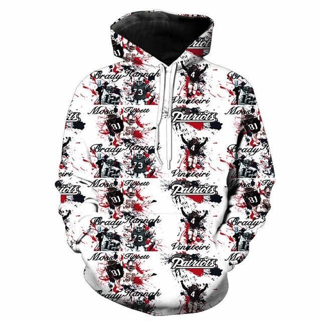 New England Patriots 3D Hoodie 02