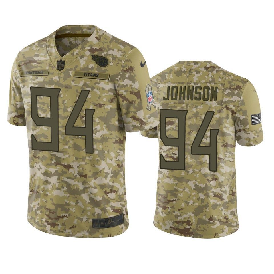 Tennessee Titans Austin Johnson Jersey NFL Camo Salute To Service