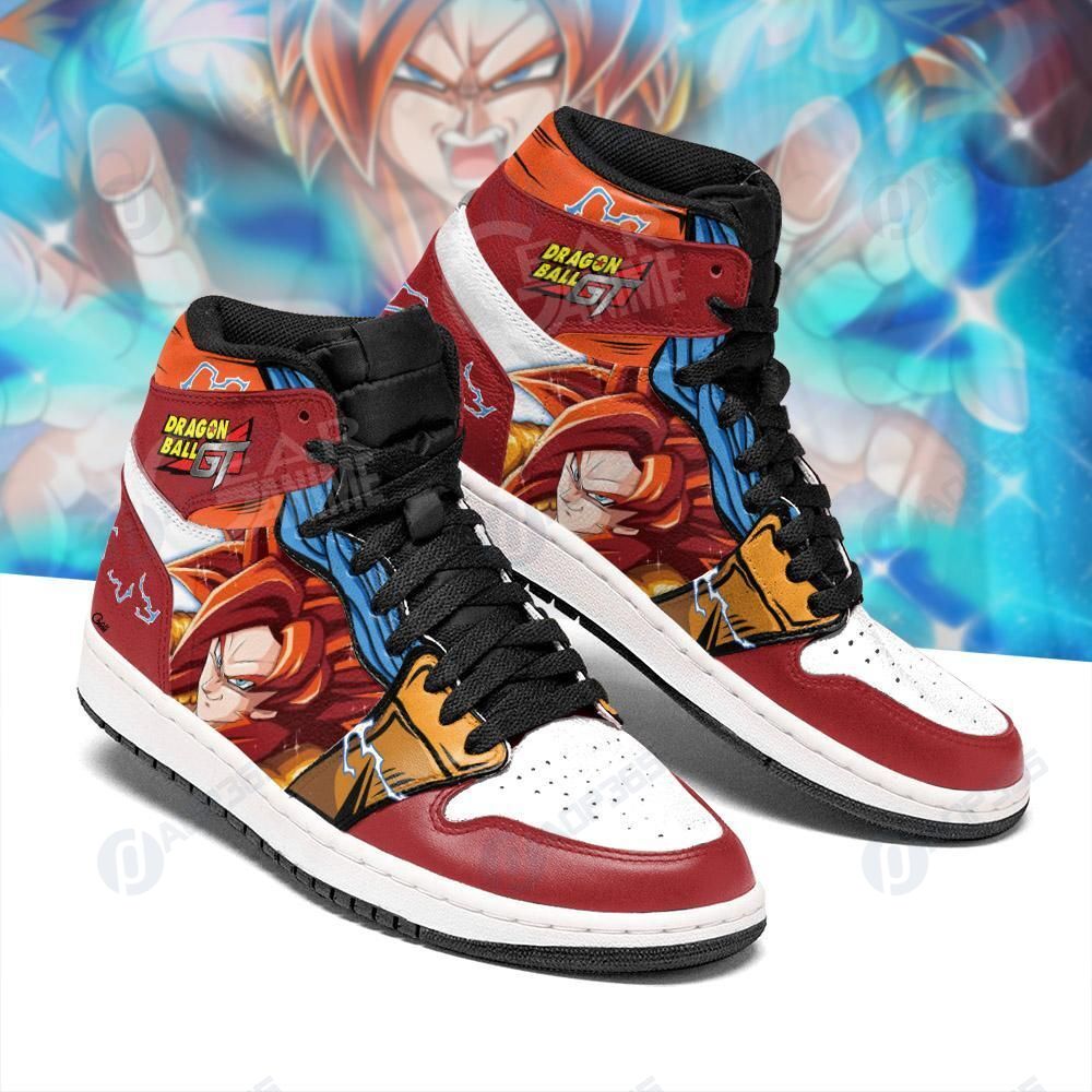 Gogeta Super Saiyan 4 Sneakers Dragon Ball Gt Anime Shoes Air Jordan 13 Shoes Hajd2403269