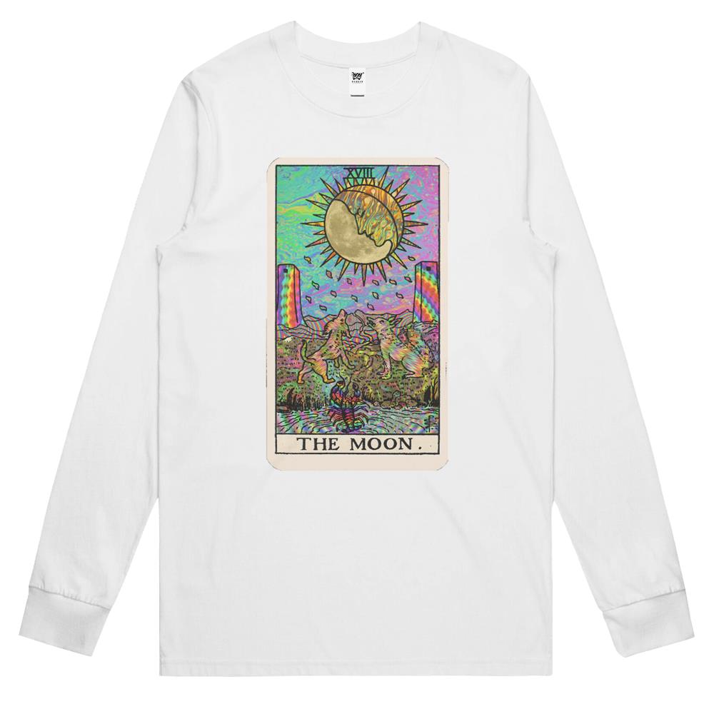 Psychadelic Tarot- The Moon Long Sleeve T Shirts