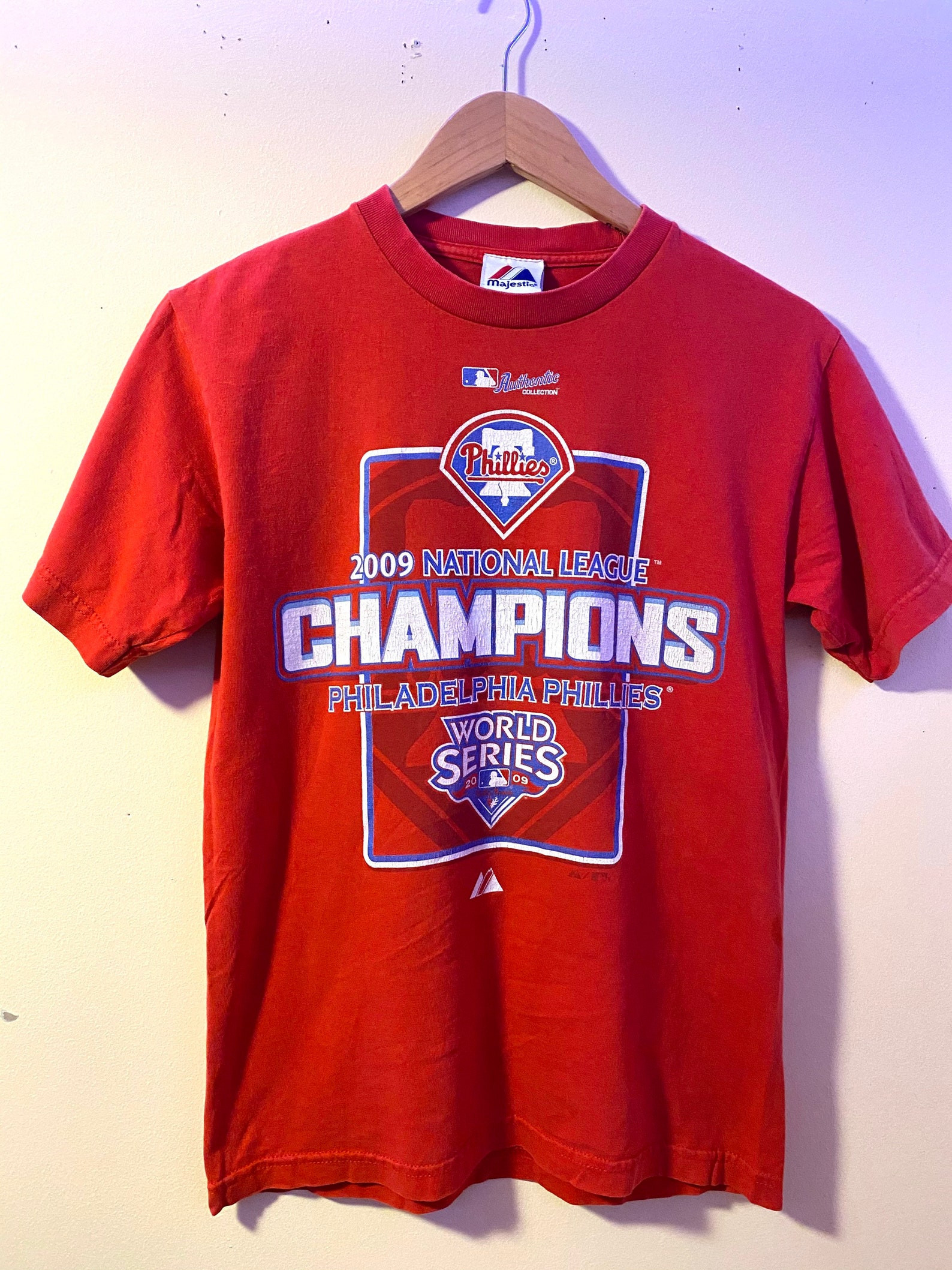 Vintage T Shirt Philadelphia Phillies 2009 National League Champions World Series S