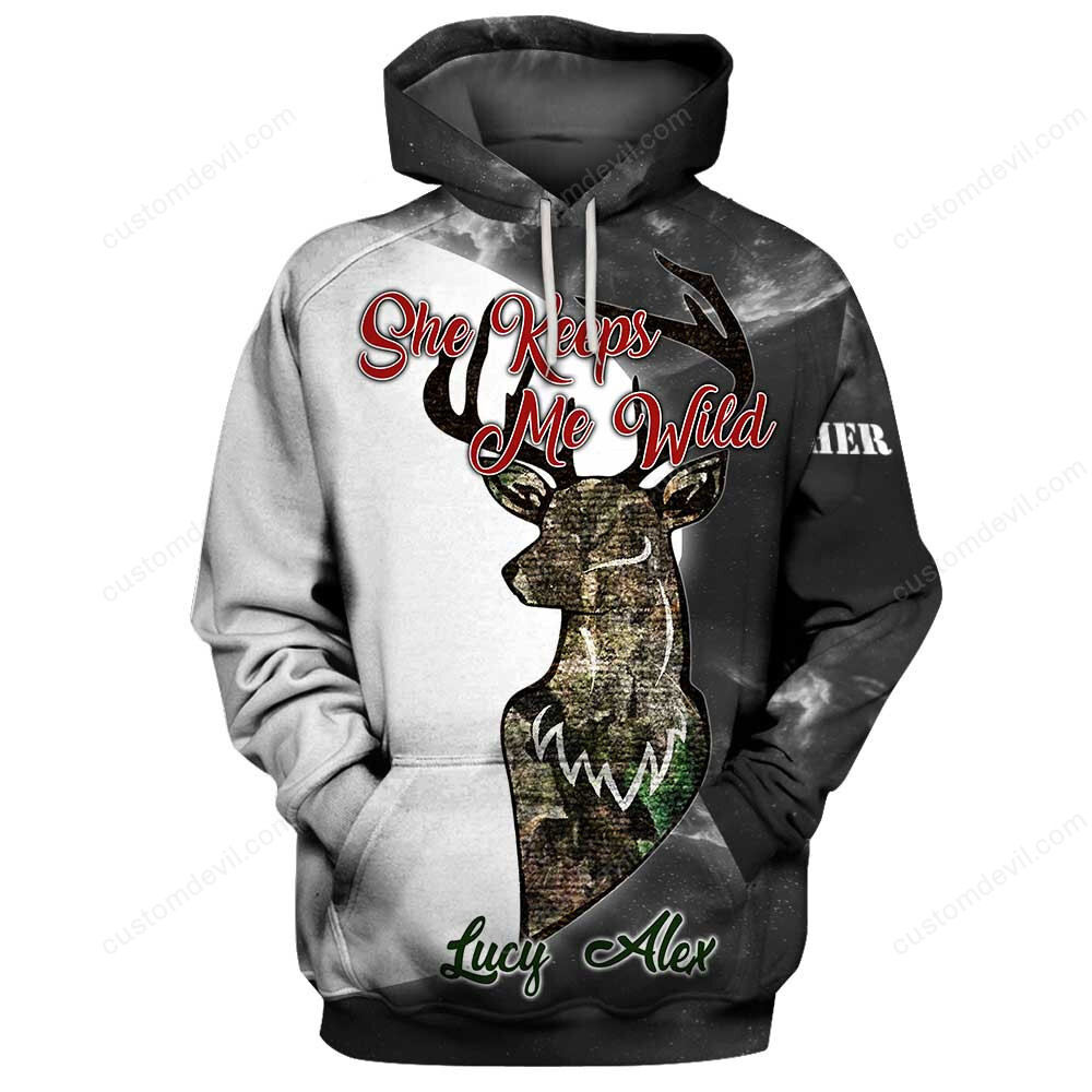 Personalized Till Our Last Breath Couple Deer Hoodies 3D Full Printing Nvl-Sh27-28