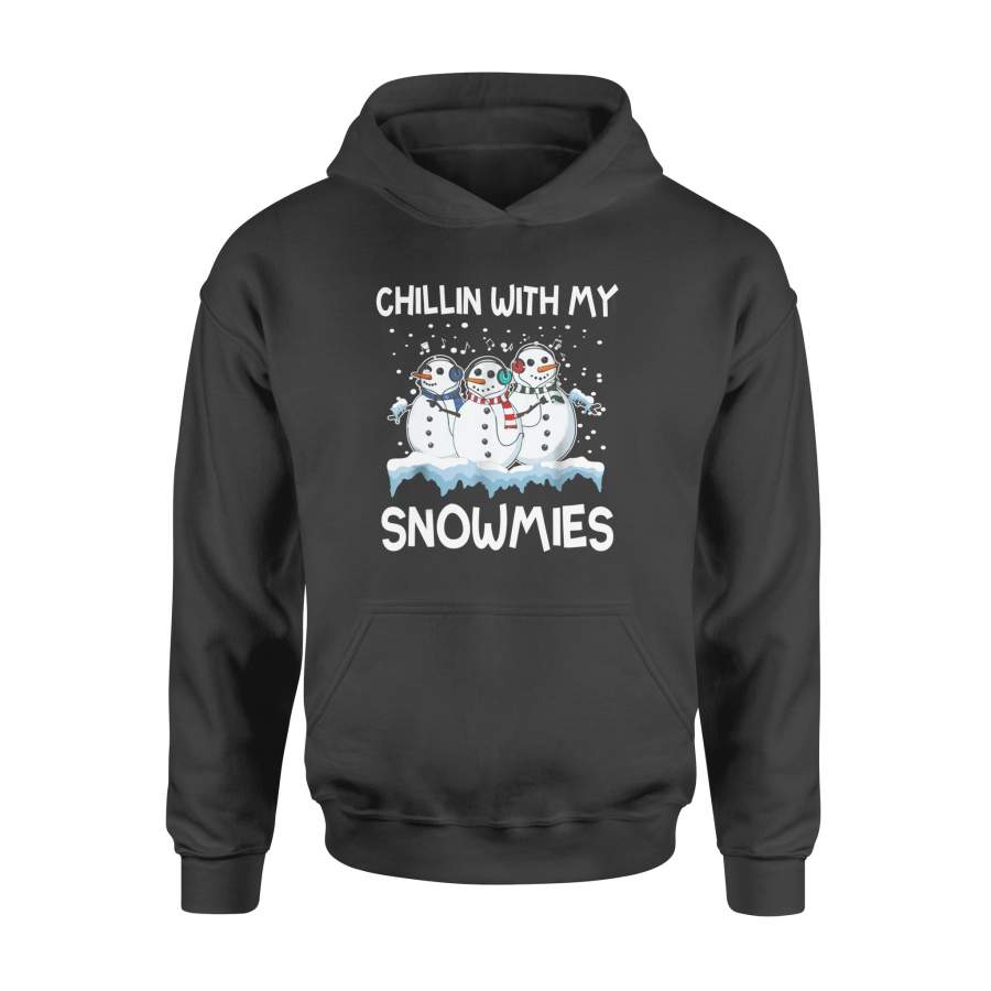 Chillin With My Snowmies Ugly Christmas Sweater Style Shirt – Standard Hoodie