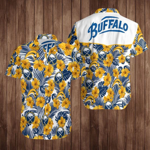 Buffalo Sabres Ice Hockey Button-Up T Shirt