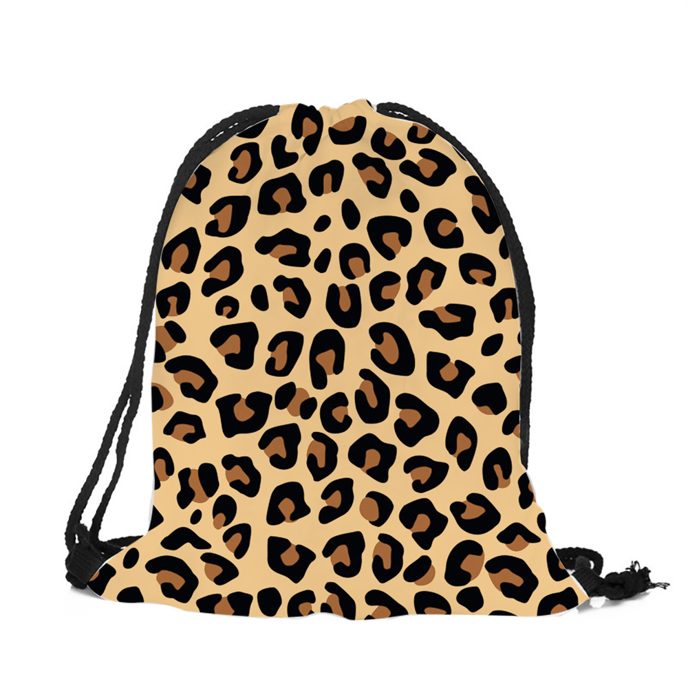 Classic Leopard Print Drawstring Bags Women Travel Bag Devil Eyes Snakeskin Teenager Backpack Fashion Ladies Shopping Bags alx