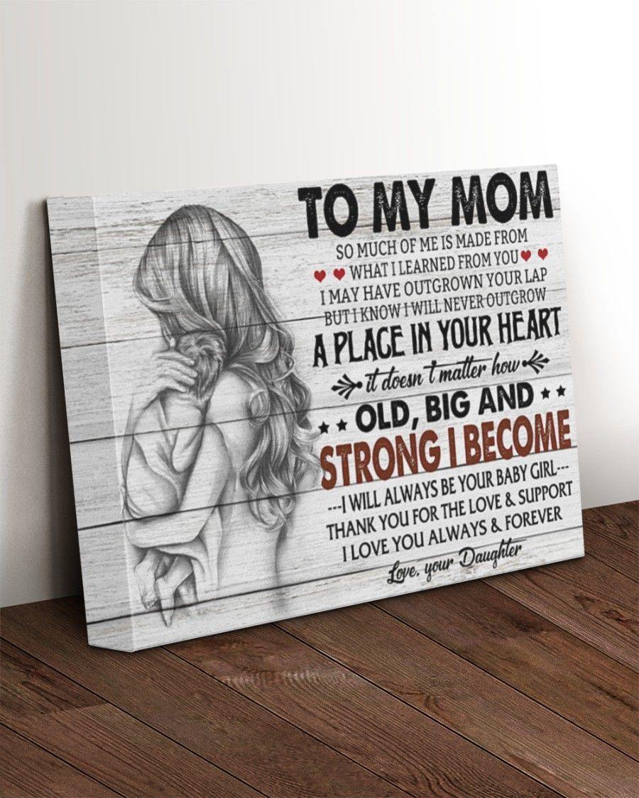 I Love You – Perfect Gift For Mom Gallery Wrapped Canvas Print – Best Gift For Mom – Gift For Mother Day