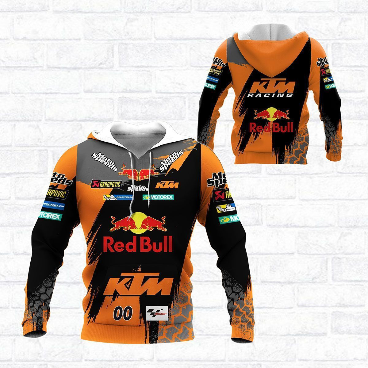 3D All Over Printed Ktm Racing  Shirts Ver14 (Orange)