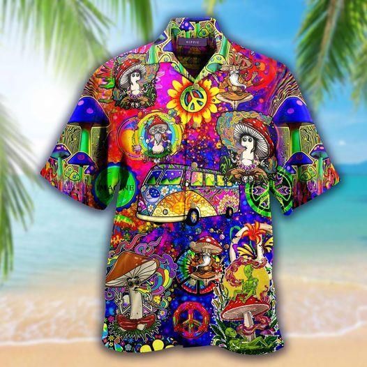 Order Colorful Hippie World Hawaii Aloha Shirts Ha95713