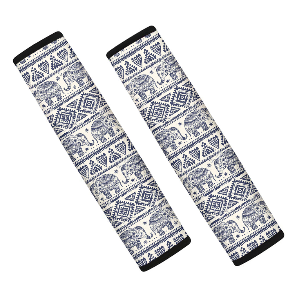 African Tribal Elephant Pattern Print Car Seat Belt Covers