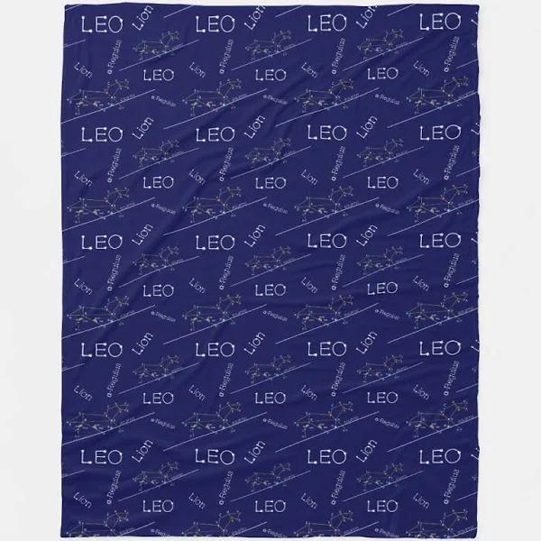 Zodiac Constellation Leo Blanket Fleece Blanket, Blanket Sofa Bed, 3D Blanket