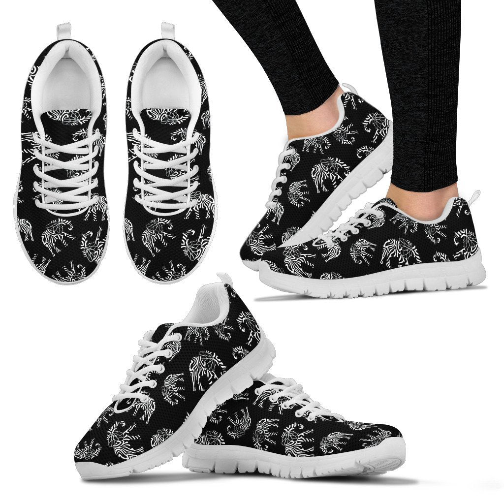 Elephant Tribal Women Sneakers Shoes