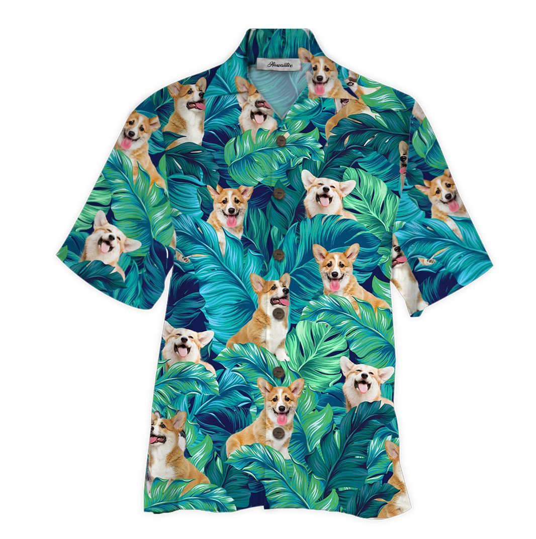 Corgi Blue Awesome Design Unisex Hawaii Shirt For Men And Women Ha18311