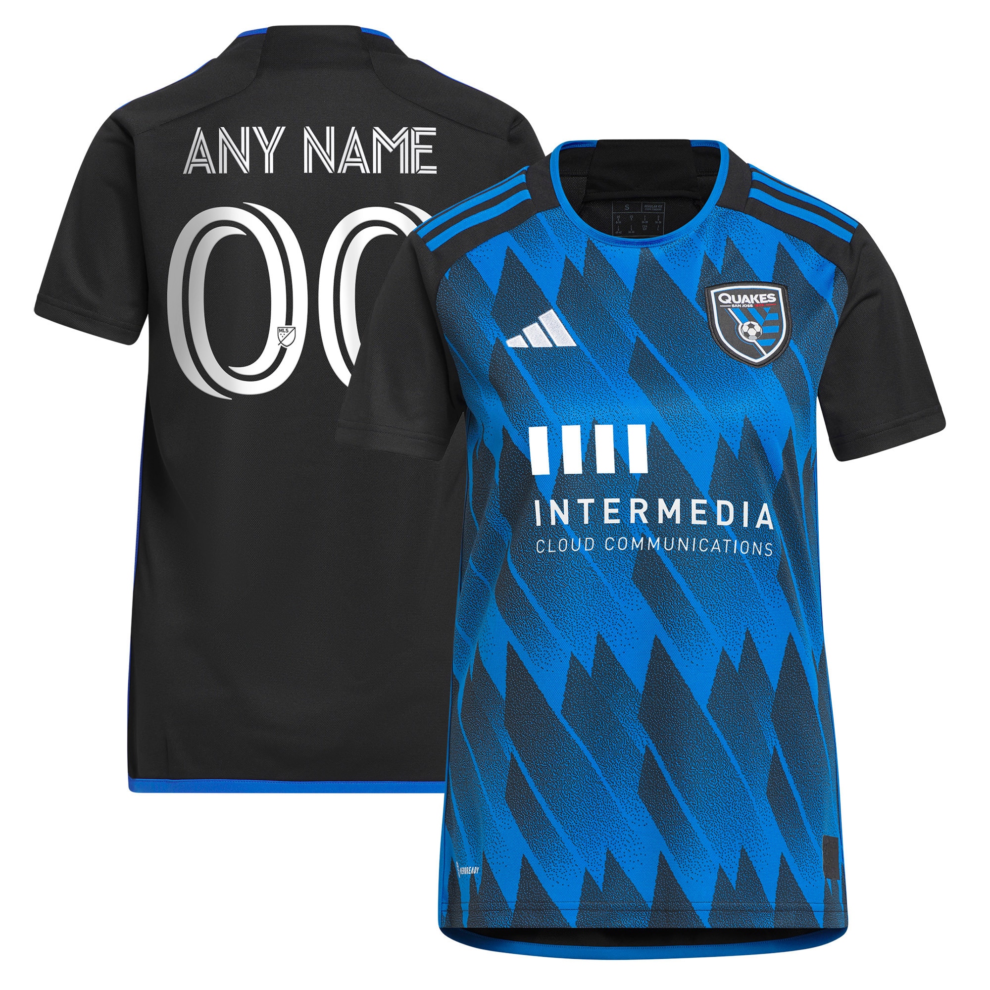 San Jose Earthquakes Women's 2023 Active Fault Jersey Replica Custom Jersey – Blue