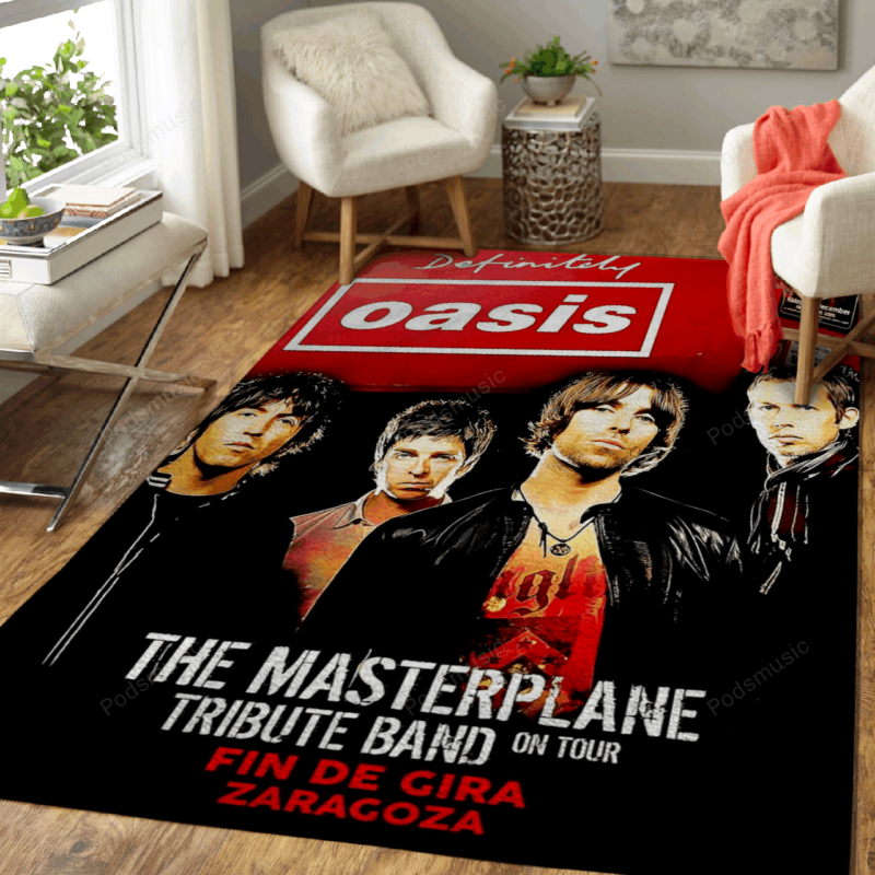 Oasis The Masterplane Music Art For Fans Area Rug Living Room Carpet Rug Regtangle Carpet Floor Decor Home Decor – Snundi