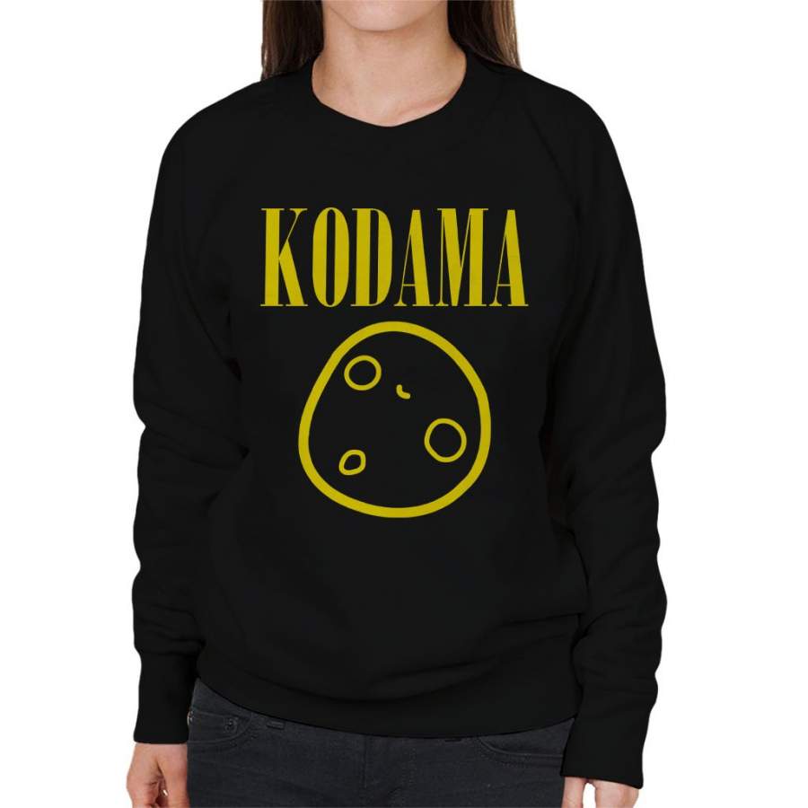 Kodama Nirvana Logo Princess Mononoke Women’s Sweatshirt