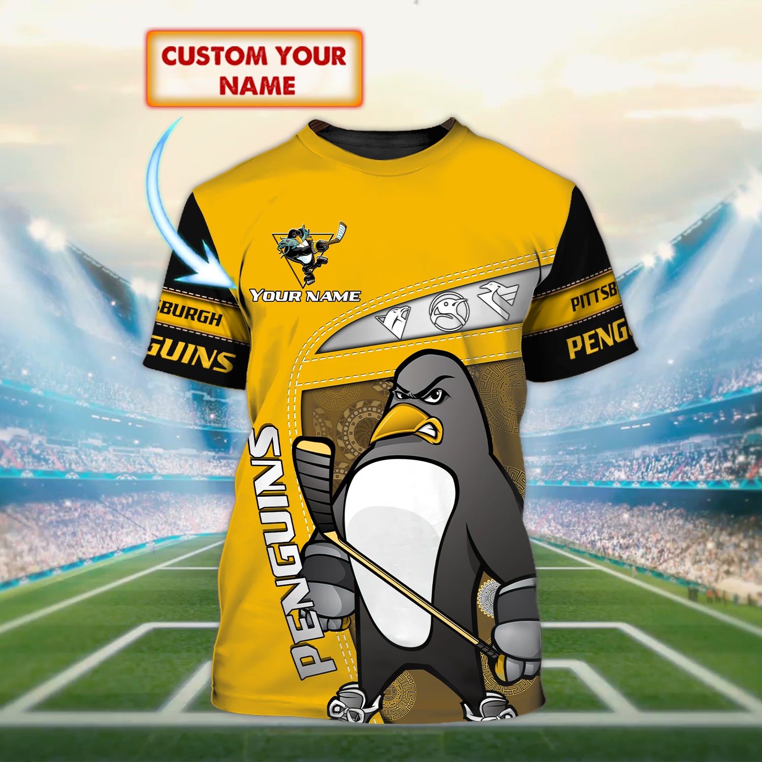 Pittsburgh Penguins – Personalized Name 3D Tshirt – Nsd99 22