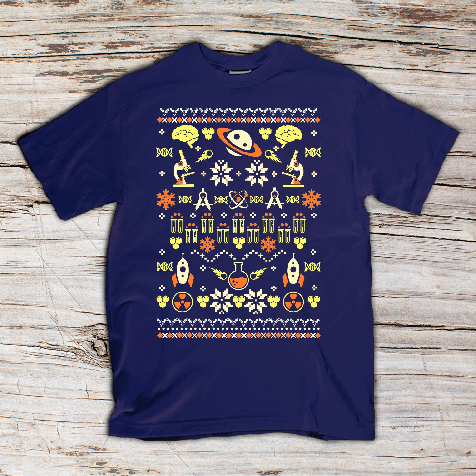 Ugly Christmas Science  Graphic Unisex T Shirt, Sweatshirt, Hoodie Size S – 5XL