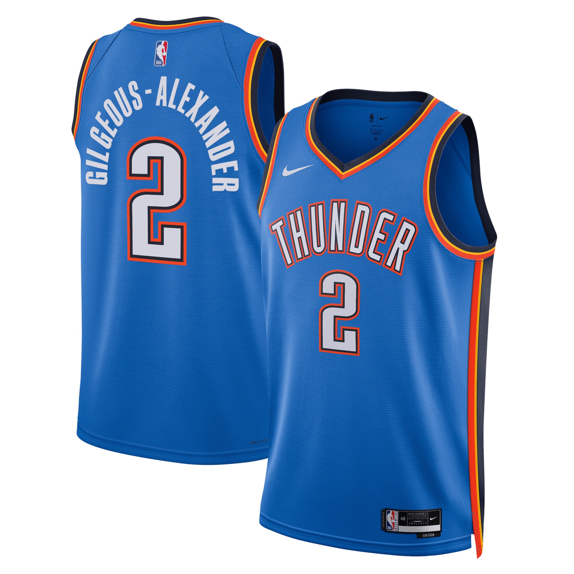 Oklahoma City Thunder Icon Edition Swingman Jersey – Blue – Shai Gilgeous-Alexander – Unisex