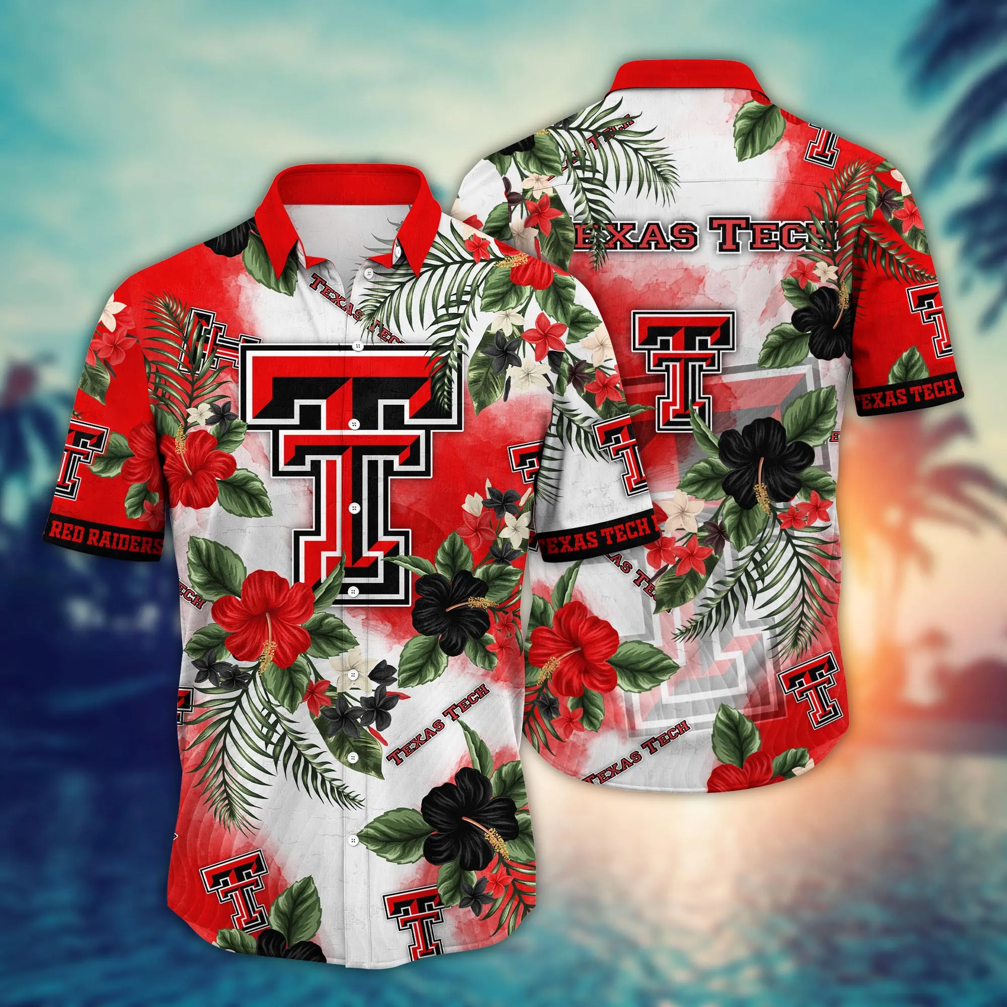 Texas Tech Red Raiders NCCA Hawaiian Shirt Sunglassestime Aloha Shirt