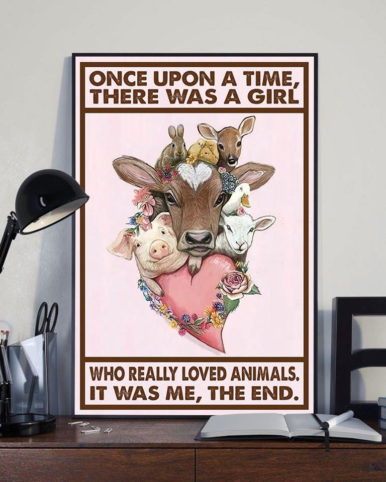 Upon a time there was a girl who really loved animals it was me, the end Canvas Prints #V