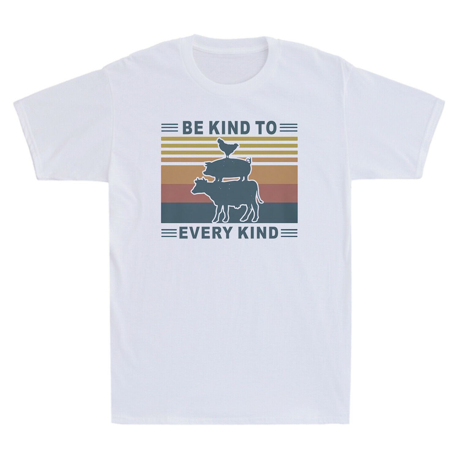 Animal Be Kind To Every Kind Animal Lovers Vegan Vintage Men’s T-Shirt