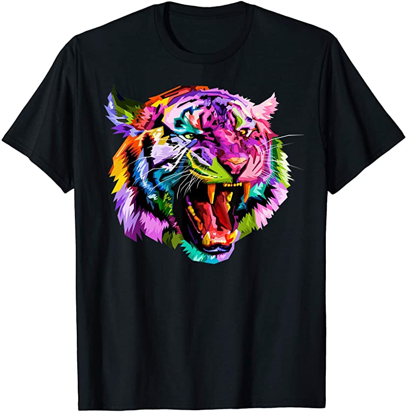 Tiger Tie Dye Wild Animal Nature Africa Animals Tee T-Shirt