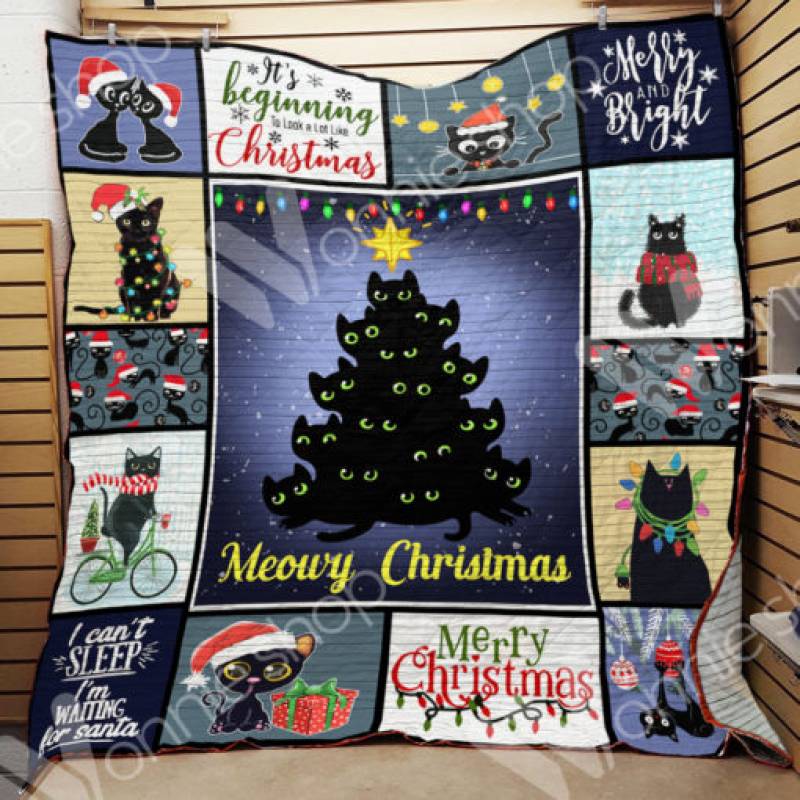 Black Cat Christmas Blanket SEP3002 85O49