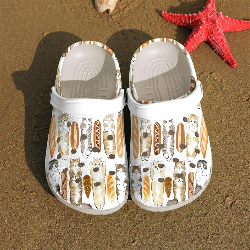 Cat Personalized Clog, Custom Name, Text, Color, Number Fashion Style For Women, Men, Kid, Print 3D Cute Cat Bread