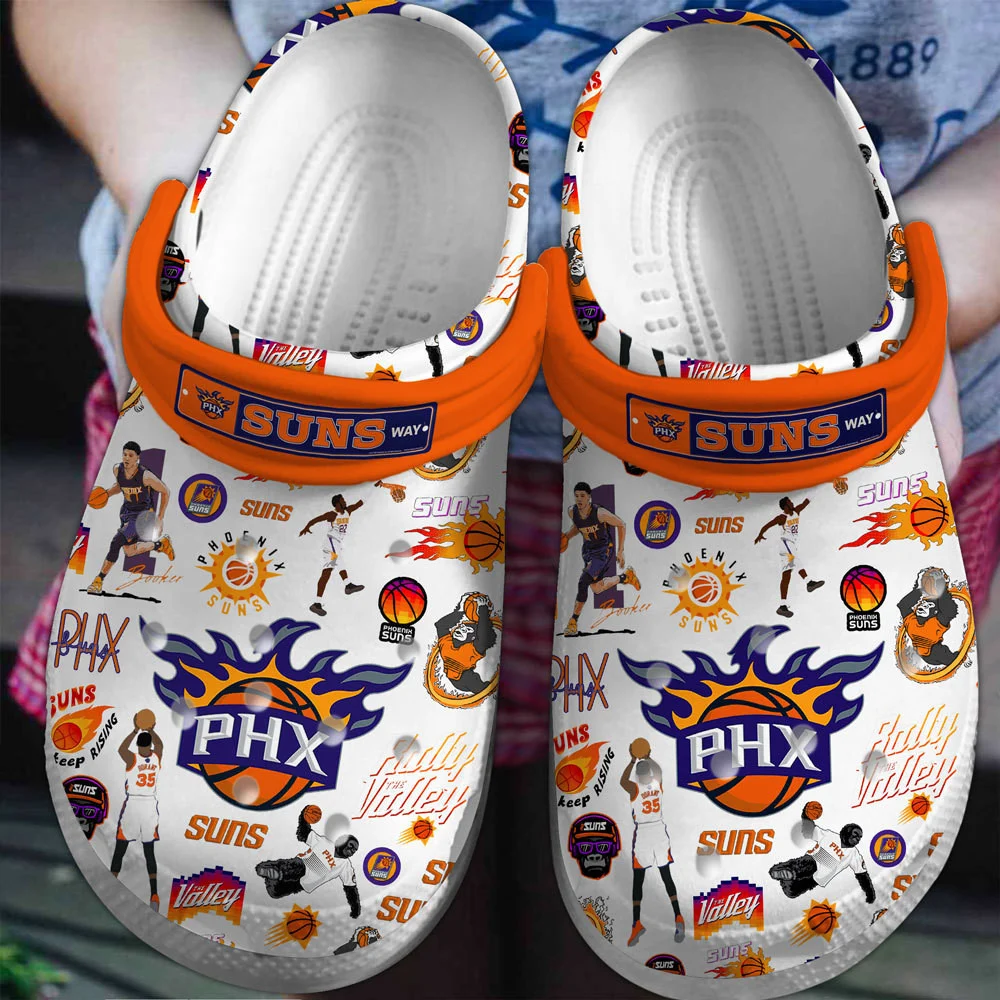 Phoenix Suns Basketball team NBA Sport Crocss Clogs Crocband Shoes Comfortable For Men Women and Kids