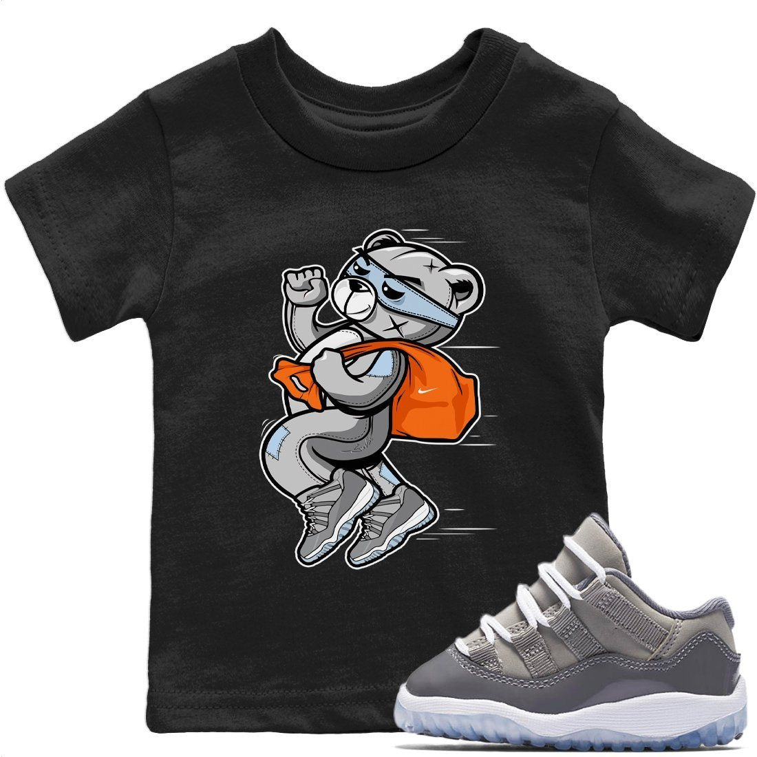 Thief Bear T-Shirt – Air Jordan 11 Cool Grey Baby & Youth