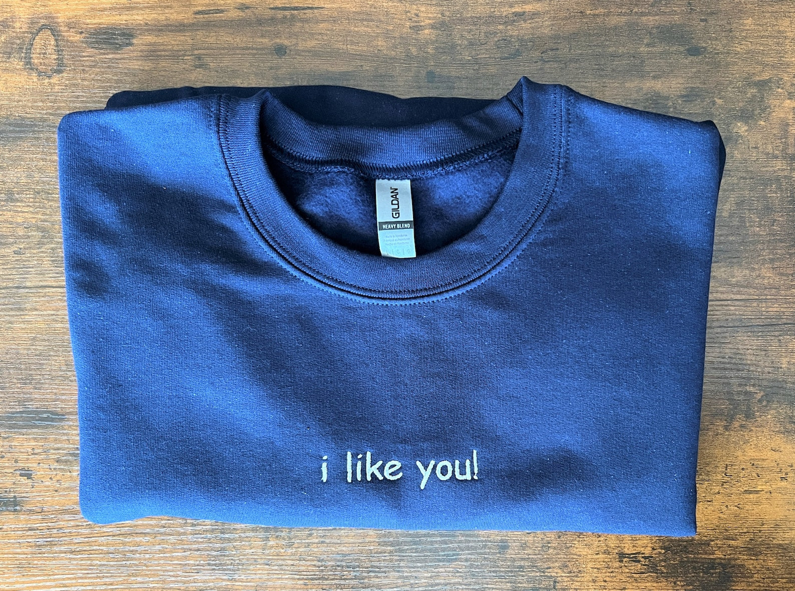 Embroidered I Like You Sweatshirt 2D Crewneck Sweatshirt All Over Print Sweatshirt For Women Sweatshirt For Men Sws2630