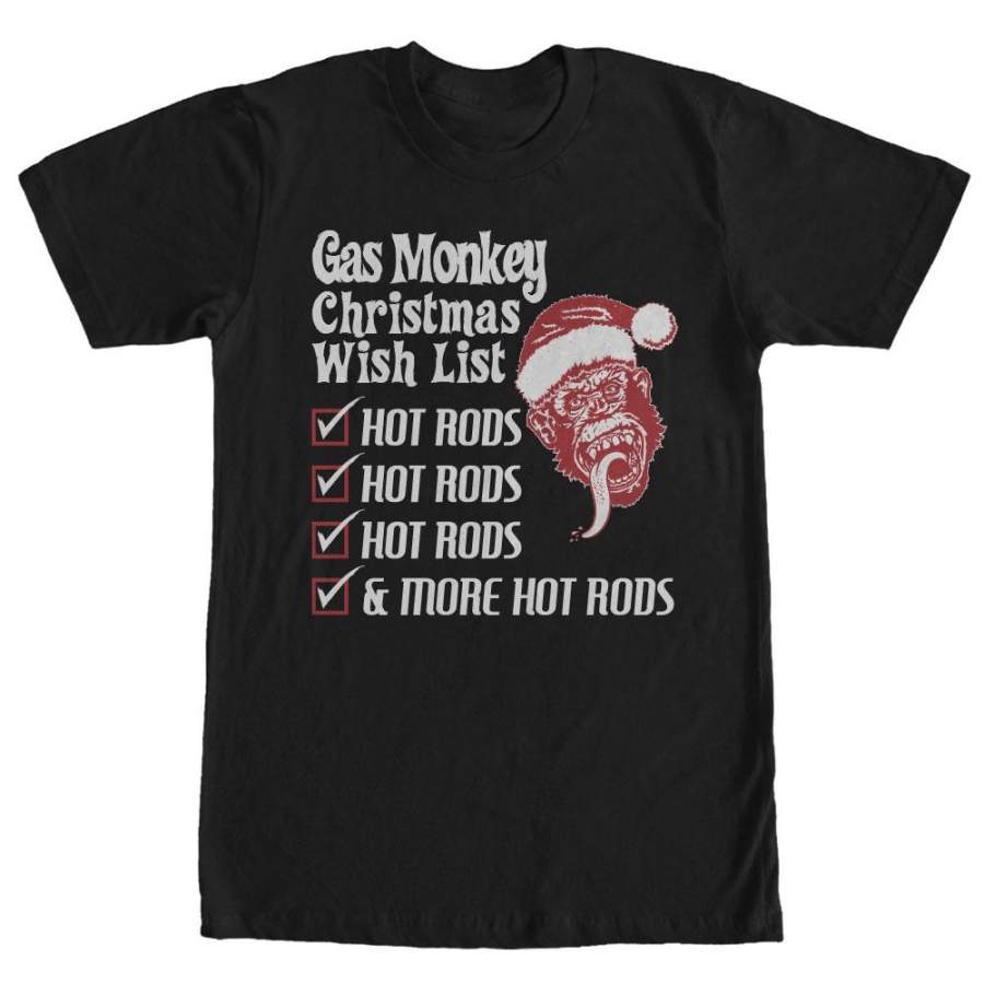 Gas Monkey Men’s Christmas Wish List  T Shirt Black S