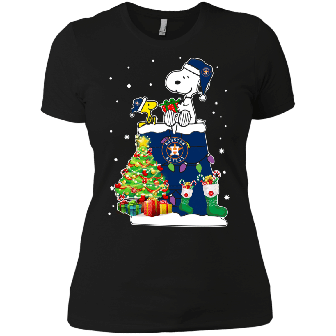 Find Houston Astros Snoopy & Woodstock Christmas Shirt Ladies’ Boyfriend Shirt