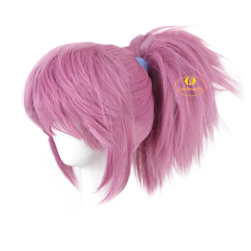 Anime Hunter X Hunter Machi Komacine Cosplay Costume Pink Wig Phantom Troupe Halloween Carnival Suit for Women Role Play alx