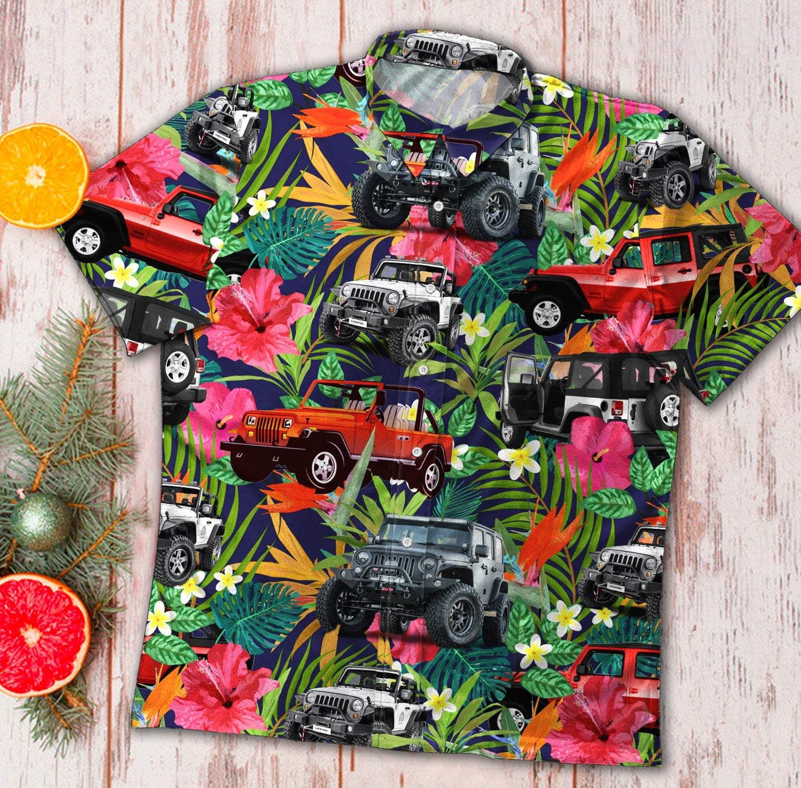 Felacia Tropical Jeep Car Colorful Summer Vibe Hawaiian Ha37688