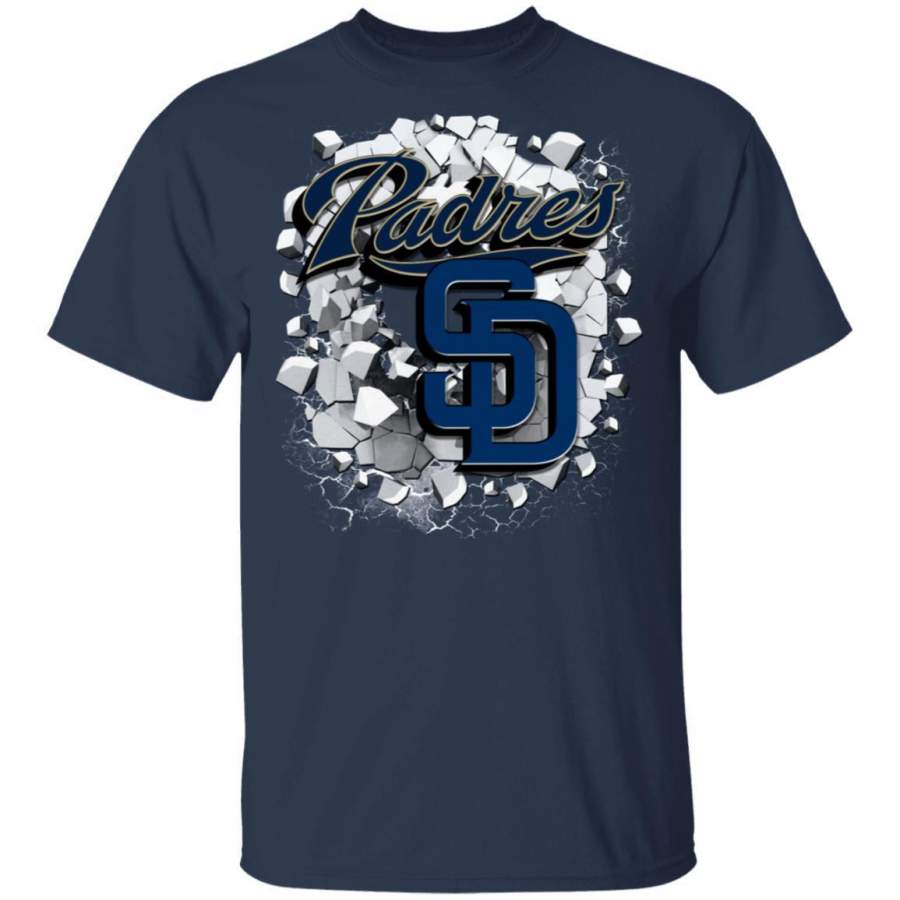 Colorful Earthquake Art San Diego Padres T Shirt