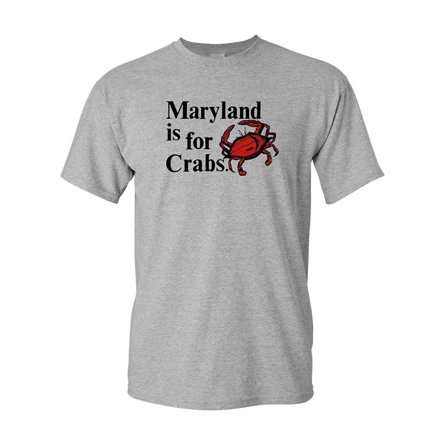 Strange Cargo Men’S Maryland Is For Crabs T Shirt Men’S Short Sleeve Fashion T-Shirt