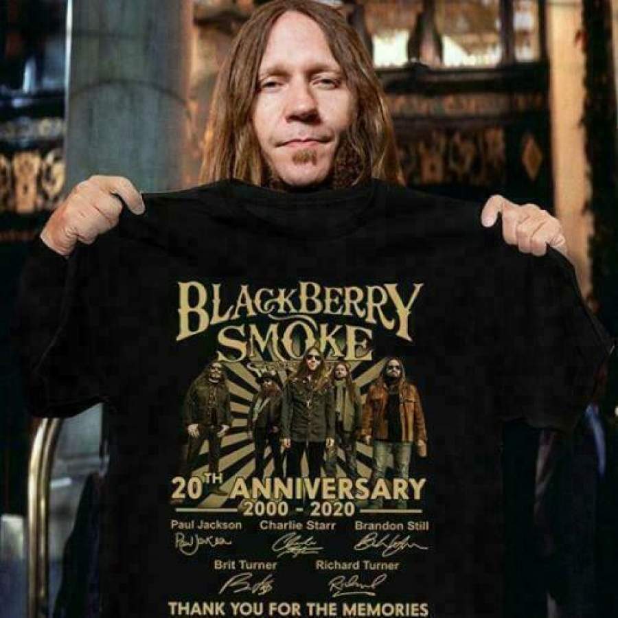 Blackberry Smoke 20th Anniversary Rock Band Us 2000-2020 T-Shirt