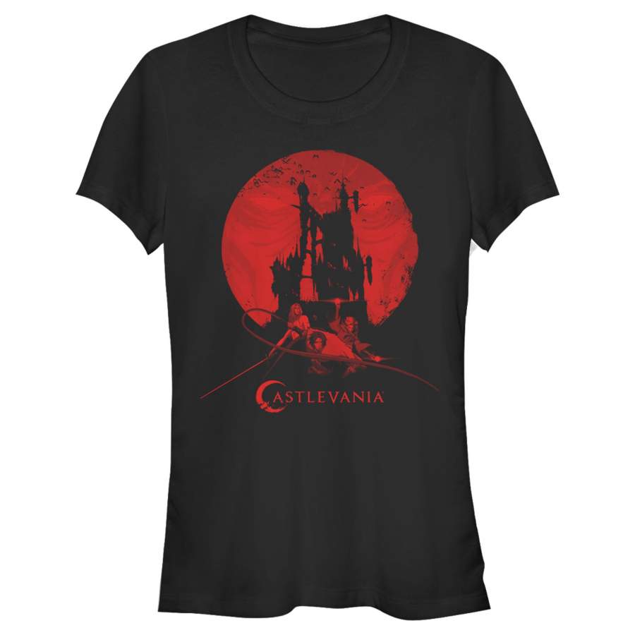 Castlevania Junior’s Blood Moon Silhouette  T Shirt