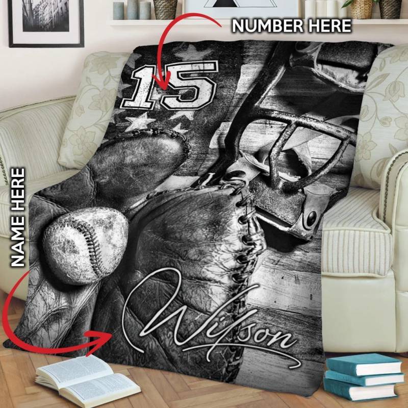 Baseball Vintage Customized Blanket