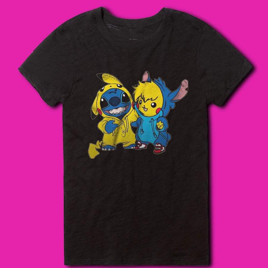 Pikachu And Stitch Women’S T Shirt