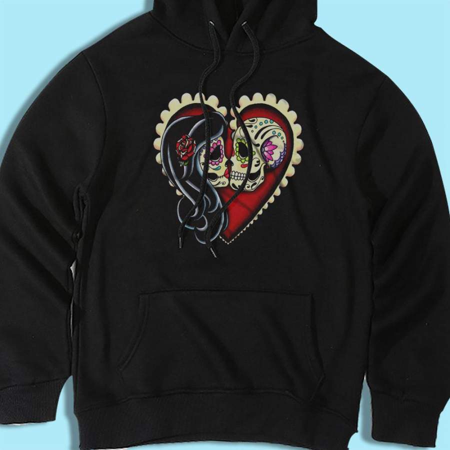 Dia De Los Muertos Couple Men’S Hoodie